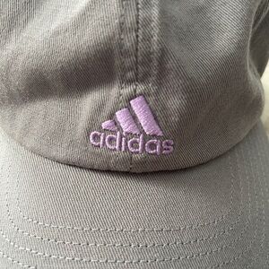 Adidas Gray Hat with Lavender Logo